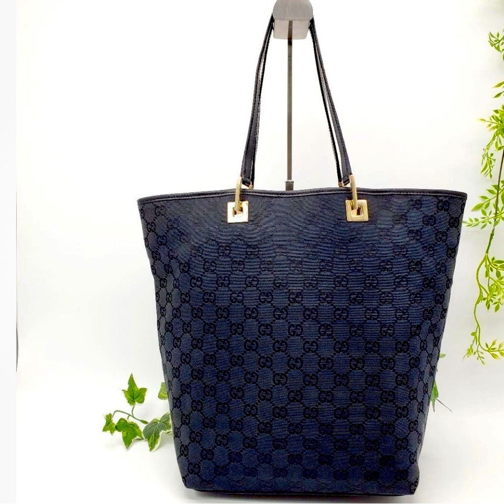 Authentic Vintage Gucci Canvas Bucket Tote